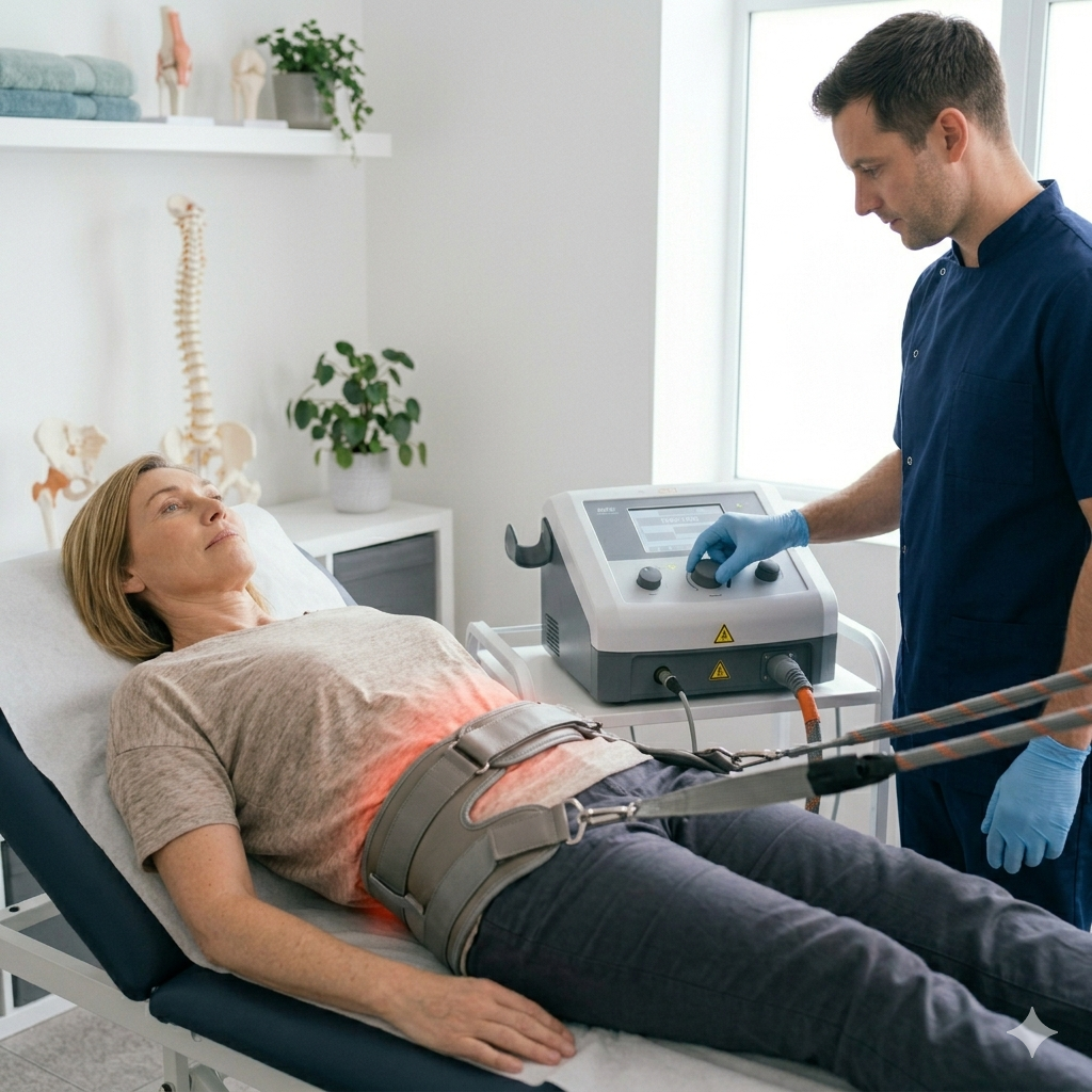 Senior patient mobility and traction therapy